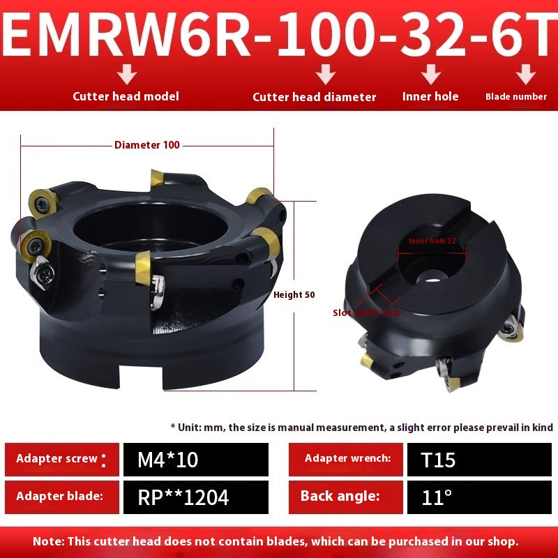 2078-CNC EMR round nose milling cutter head 50R5 plane finishing milling machine cutter head machining center 80/160/63R6 flying cutter head Shandong Denso Pricision Tools Co.,Ltd.